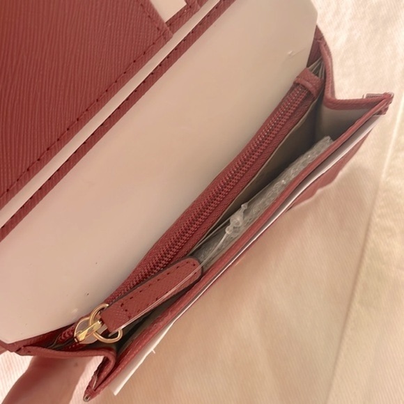 Brand New Michael Kors Genuine Leather Medium Slim Wallet Terracotta - Picture 12 of 15